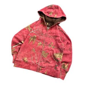 Carhartt Women's Full Zip Realtree Camouflage Hoodie in Pink